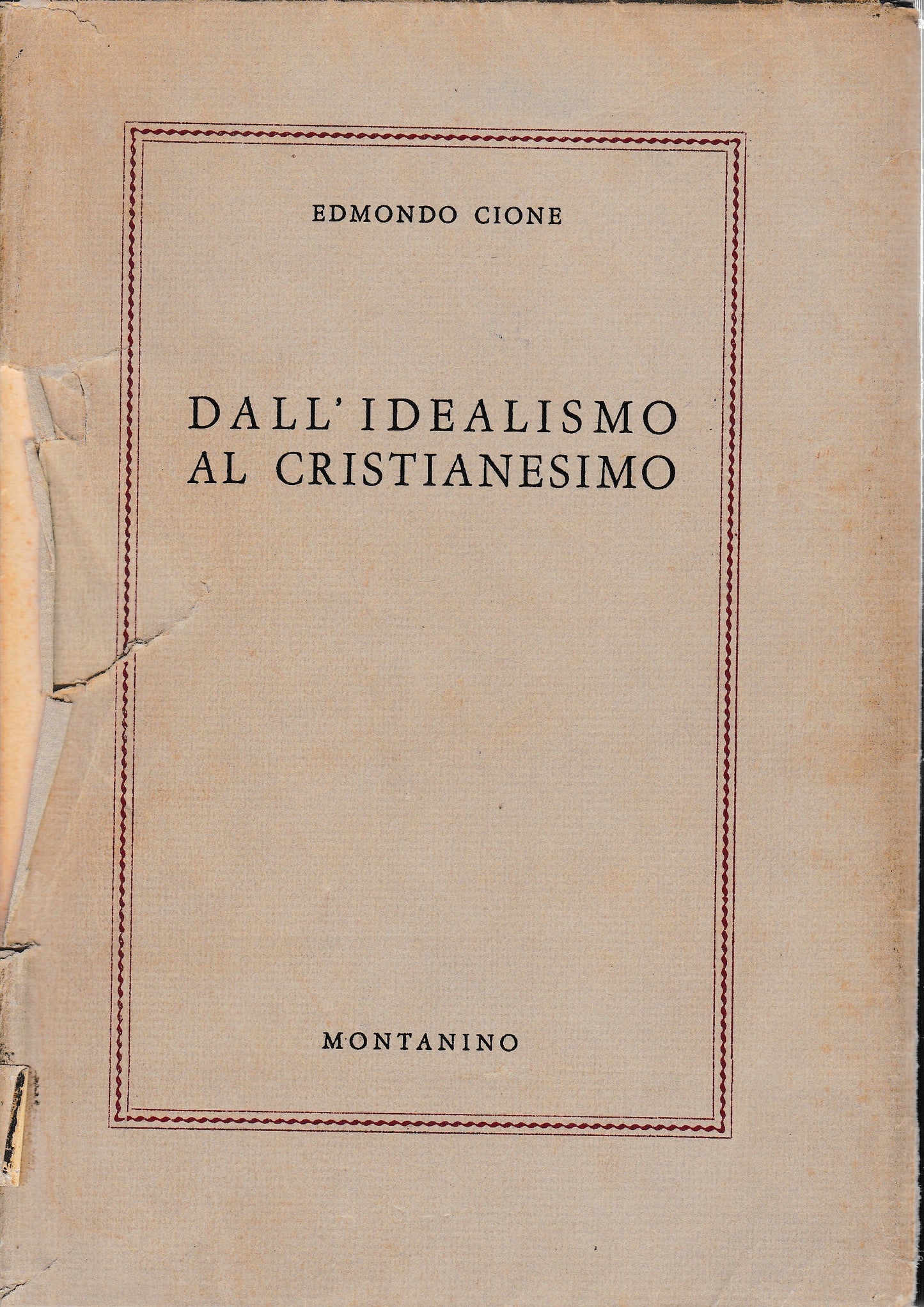 Dall'idealismo al cristianesimo - copertina