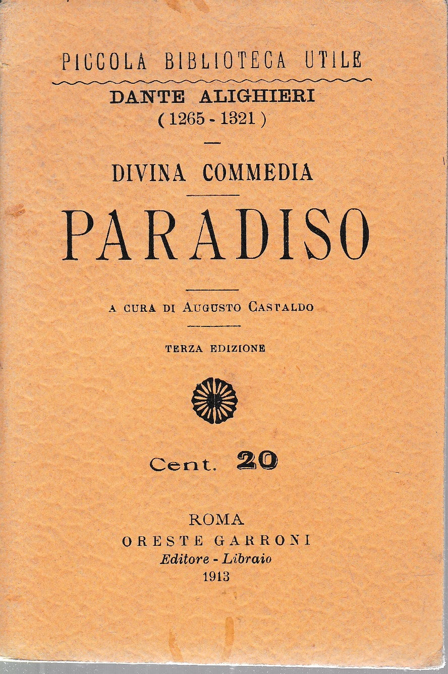 Divina Commedia. Paradiso - copertina