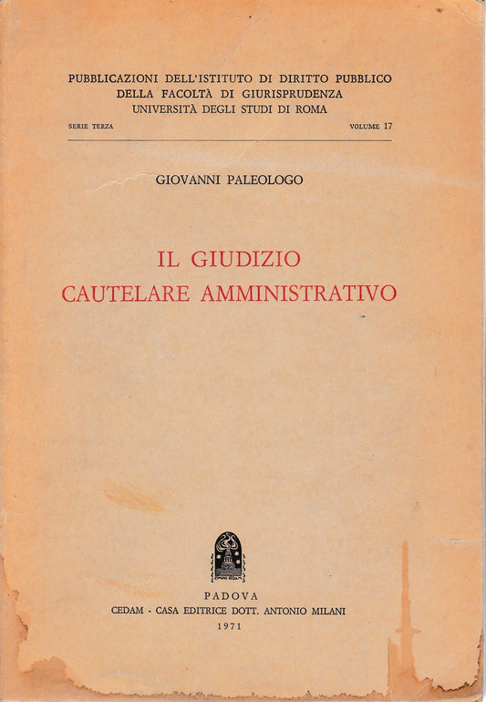Il giudizio cautelare amministrativo - copertina