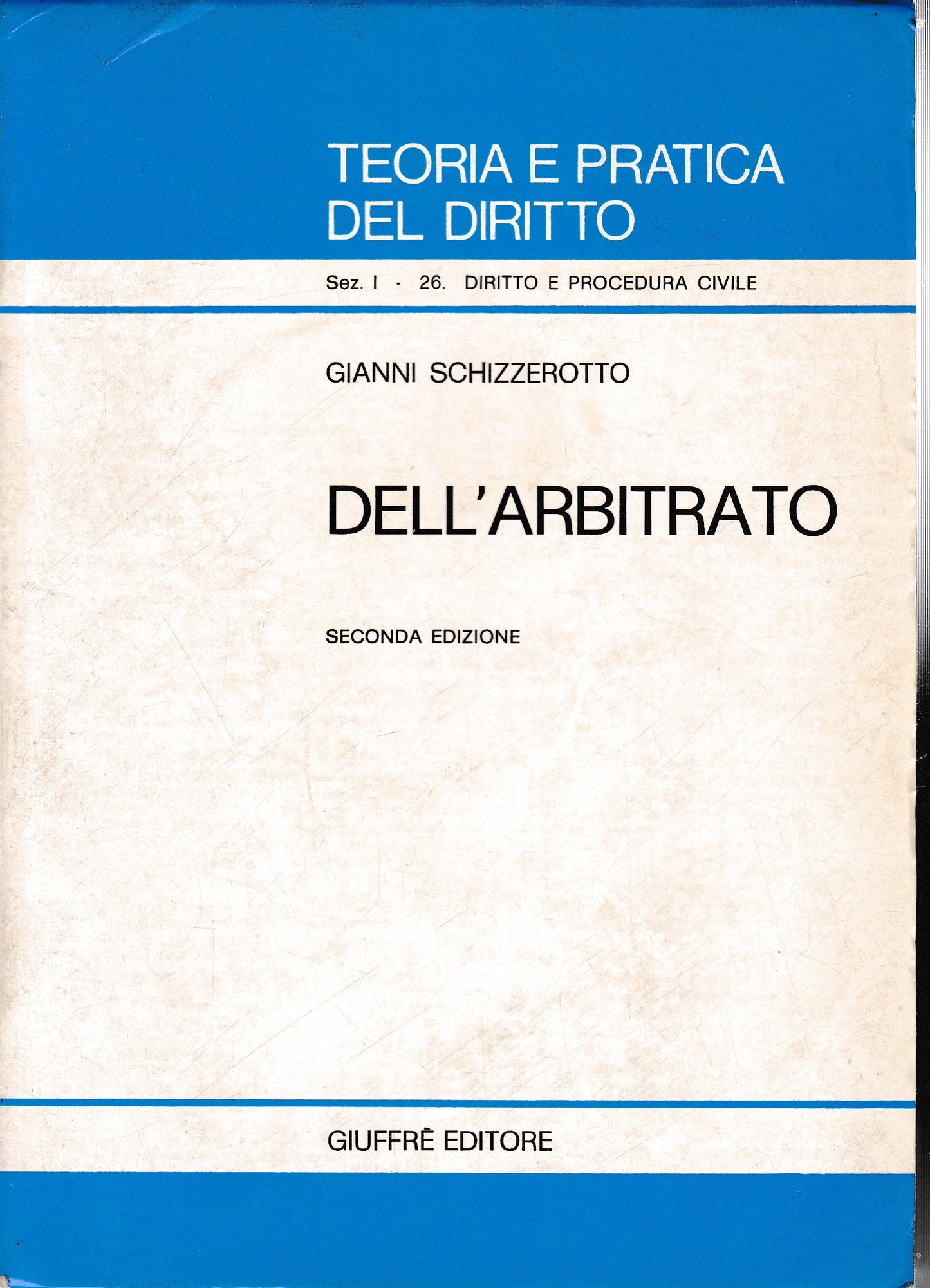 Dell'arbitrato - copertina