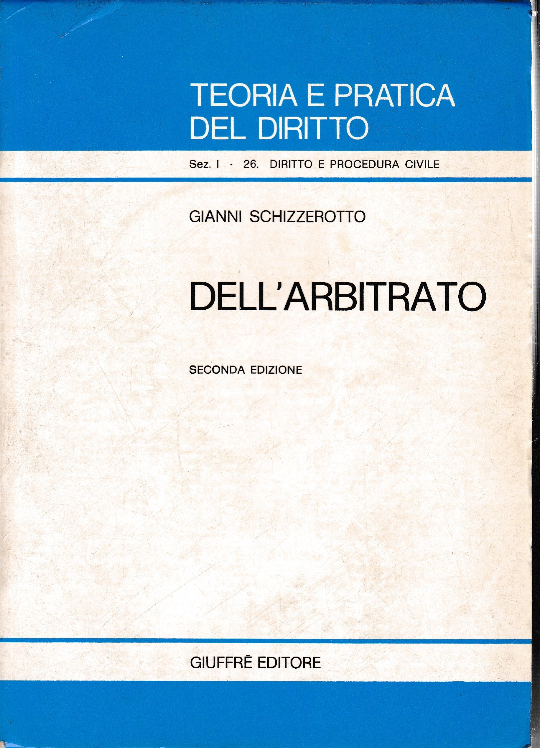 Dell'arbitrato - copertina