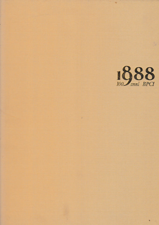 1888-1988. 100 anni BPCI - copertina