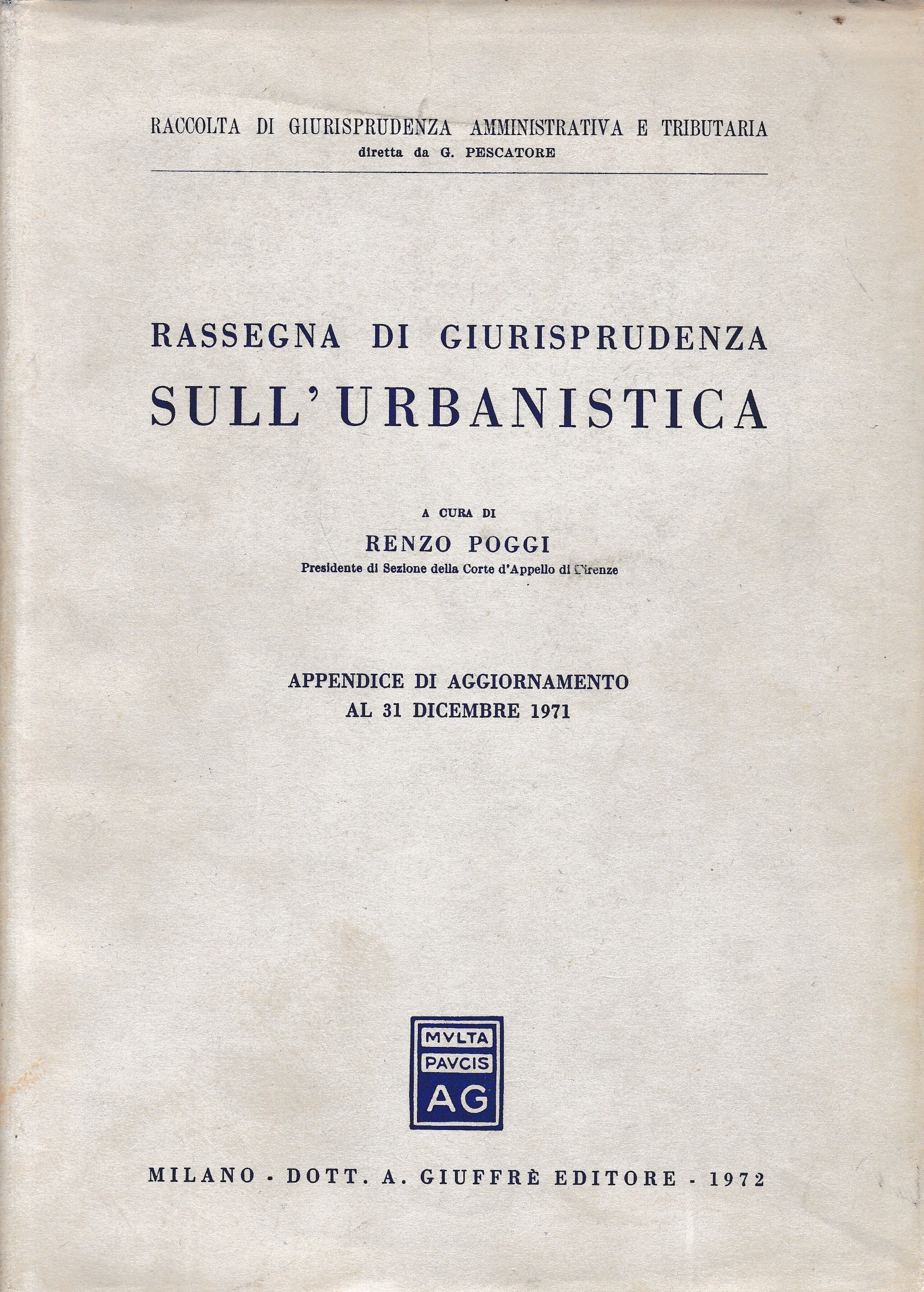 Rassegna di giurisprudenza sull'urbanistica - copertina