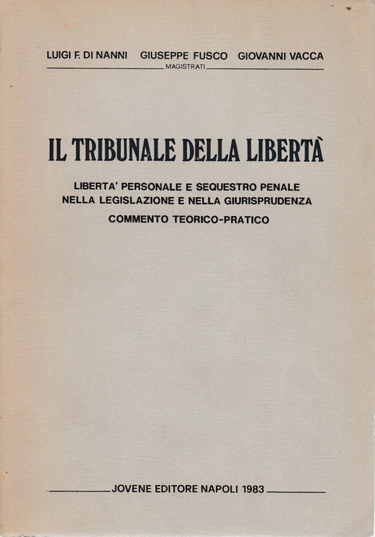 Il Tribunale della libertà - copertina