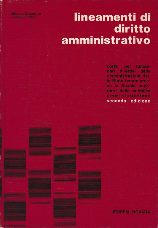 Lineamenti di diritto amministrativo - copertina