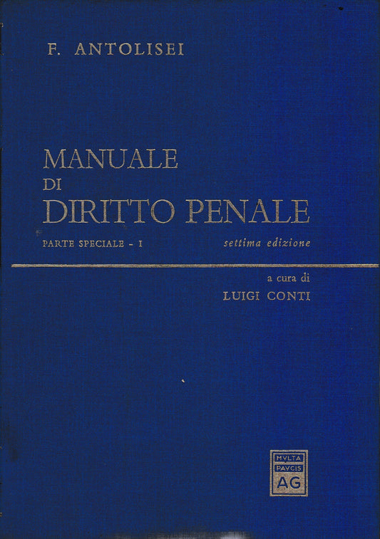 Manuale di diritto penale. Parte speciale - 1 - copertina