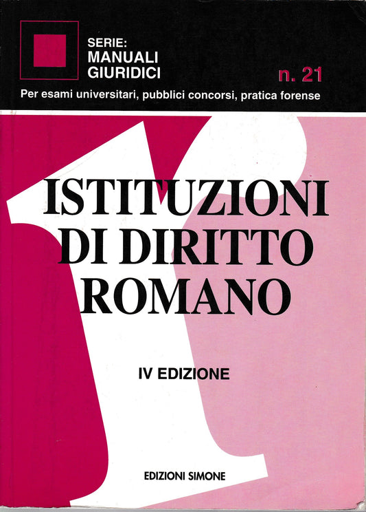 Istituzioni di diritto romano - copertina
