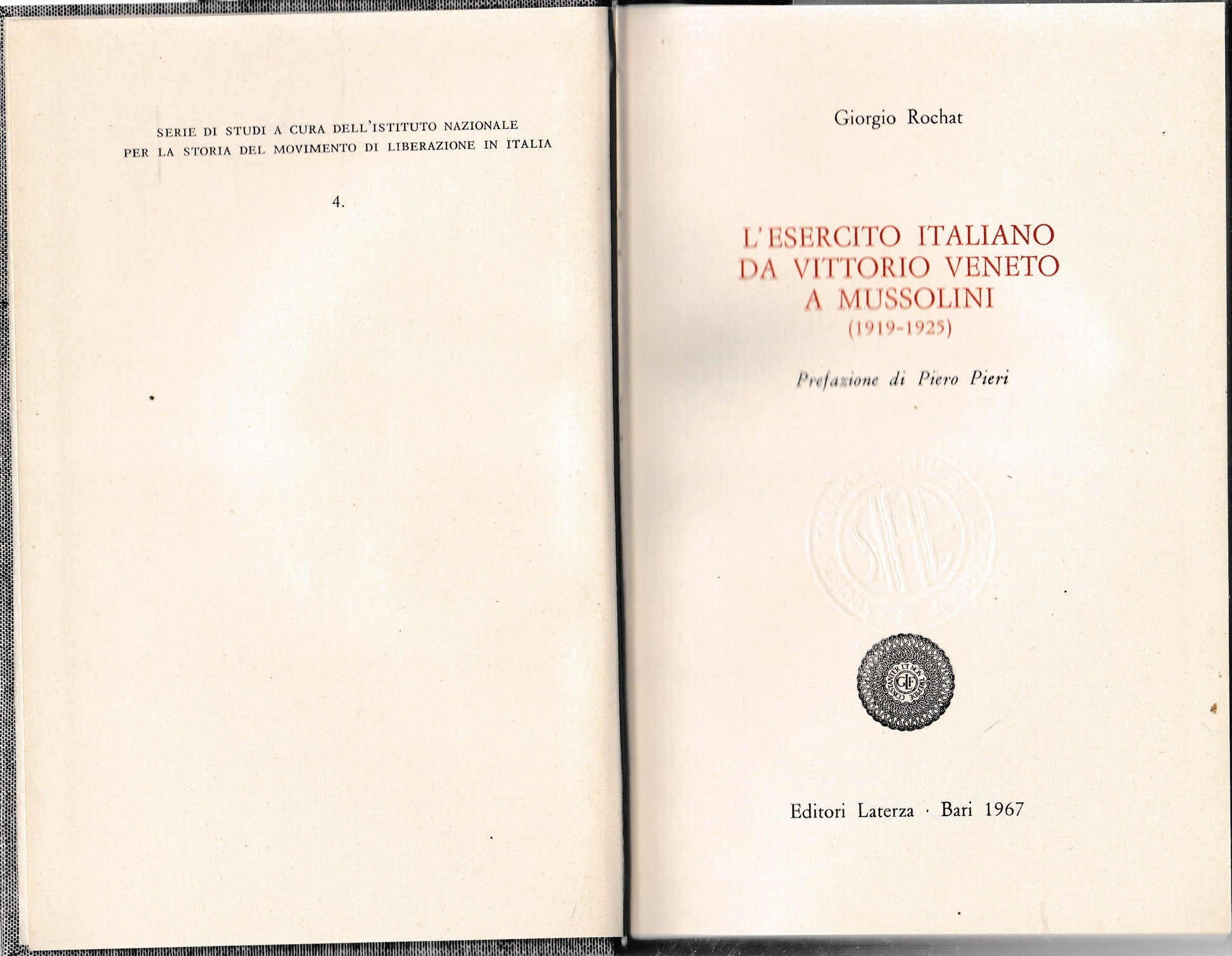 L'esercito italiano da Vittorio Veneto a Mussolini (1919-1925) - copertina
