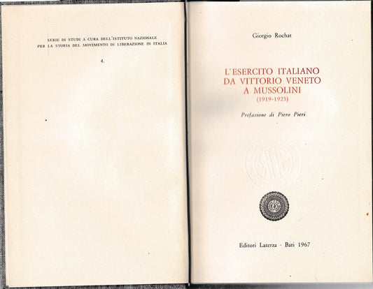 L'esercito italiano da Vittorio Veneto a Mussolini (1919-1925) - copertina