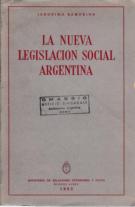 La Nueva Legislacion Social Argentina - copertina