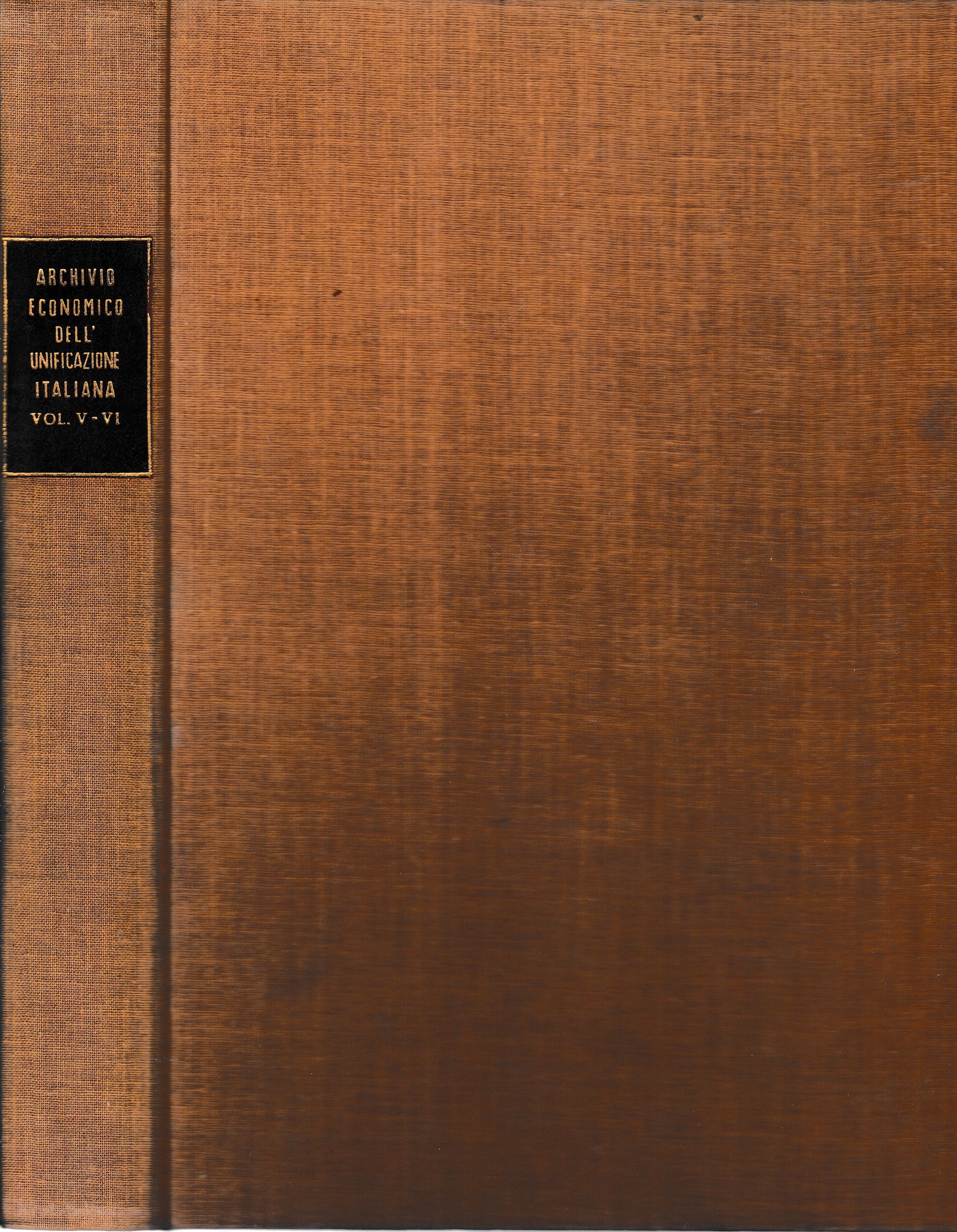 Archivio Economico dell'Economia Italiana  vol. V-VI (fascicoli rilegati) - copertina