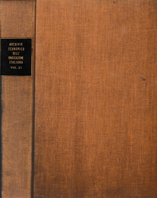 Archivio Economico dell'Economia Italiana  vol. XI (fascicoli rilegati) - copertina