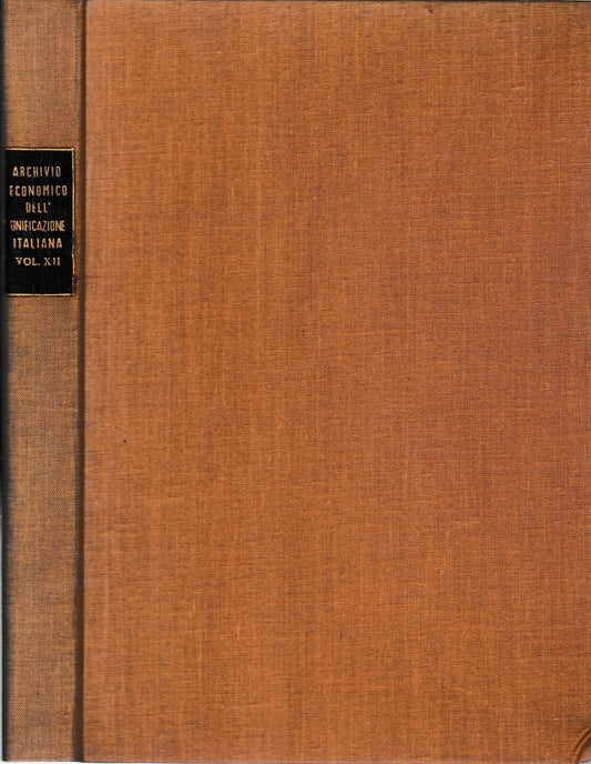 Archivio Economico dell'Economia Italiana  vol. XII (fascicoli rilegati) - copertina