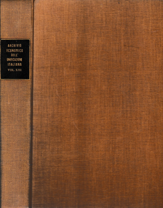 Archivio Economico dell'Economia Italiana  vol. XIII (fascicoli rilegati) - copertina