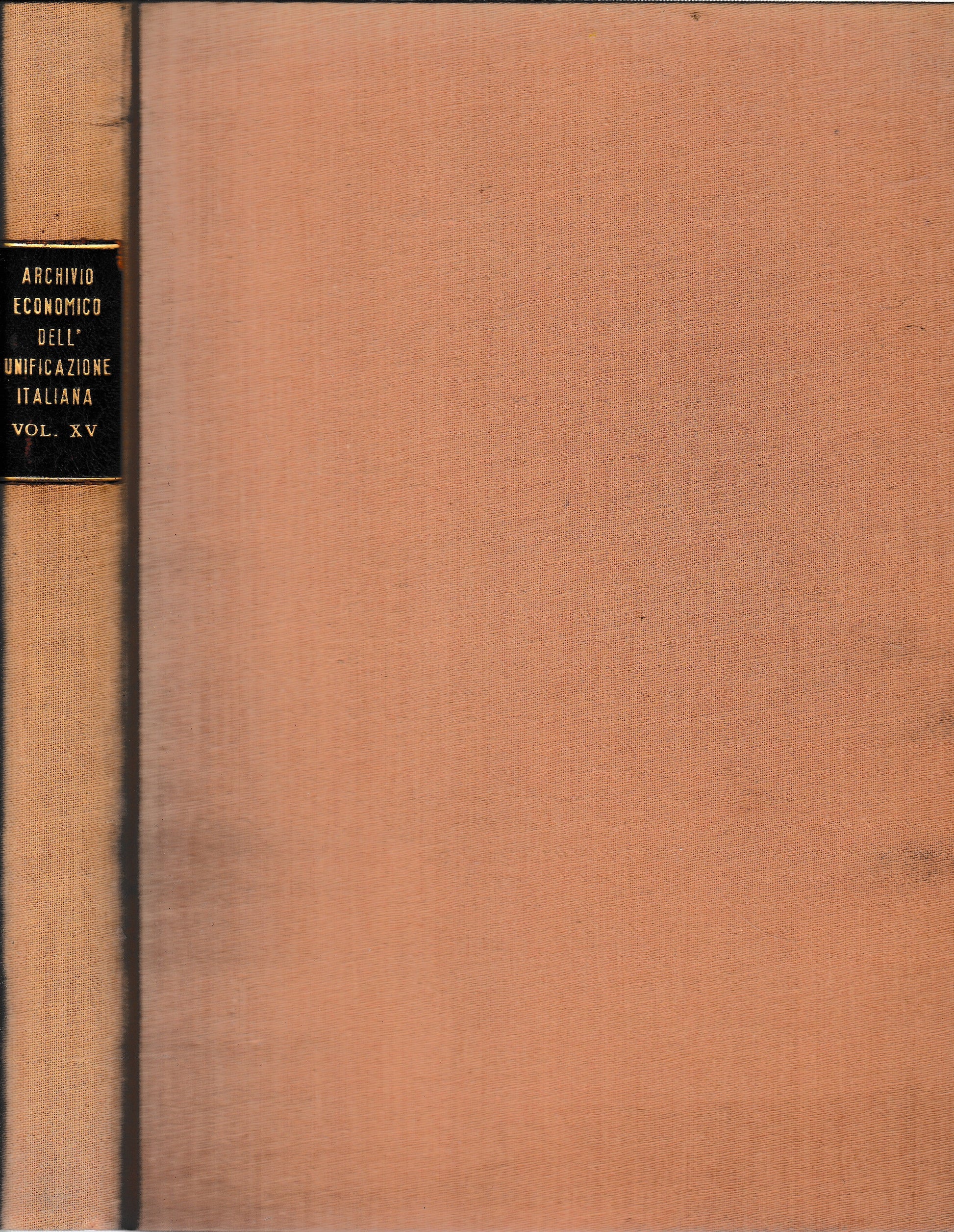 Archivio Economico dell'Economia Italiana  vol. XV (fascicoli rilegati) - copertina