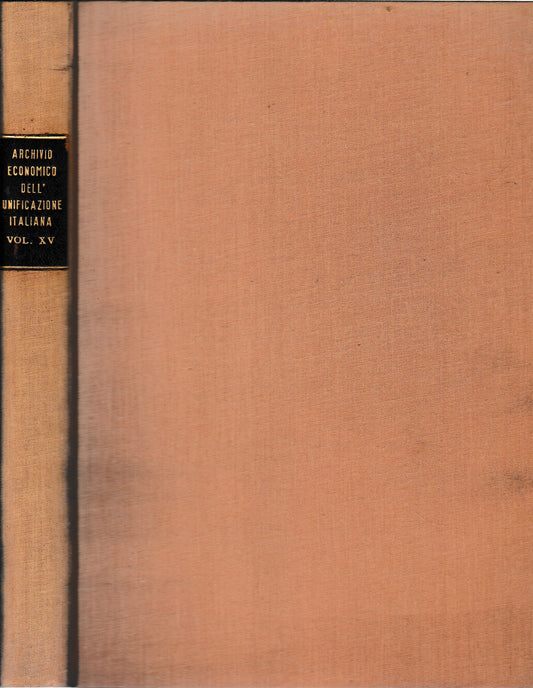 Archivio Economico dell'Economia Italiana  vol. XV (fascicoli rilegati) - copertina