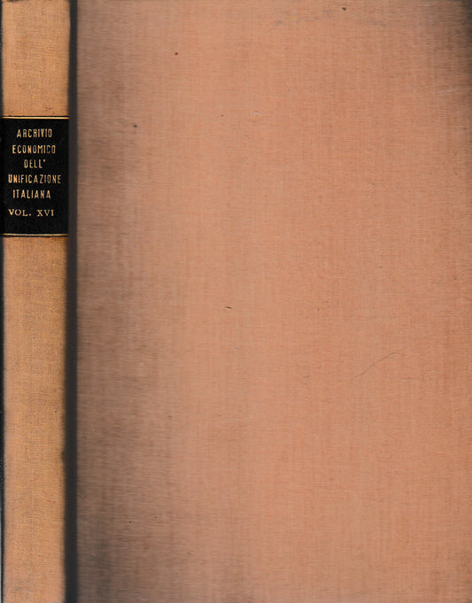 Archivio Economico dell'Economia Italiana  vol. XVI (fascicoli rilegati) - copertina