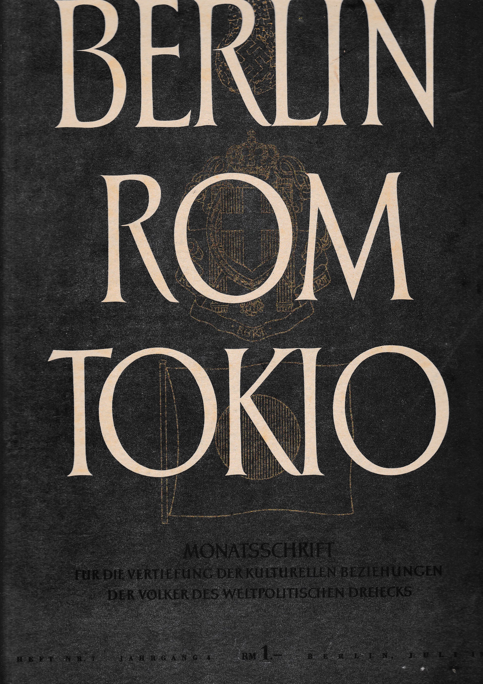 Berlin Rom Tokio. Nr. 7 - jahrgang 4 -  juli 1942,  mensile - copertina