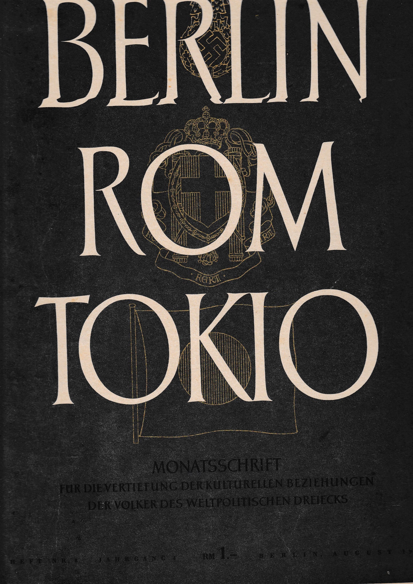Berlin Rom Tokio. Nr. 8 - jahrgang 4 -  august 1942,  mensile - copertina