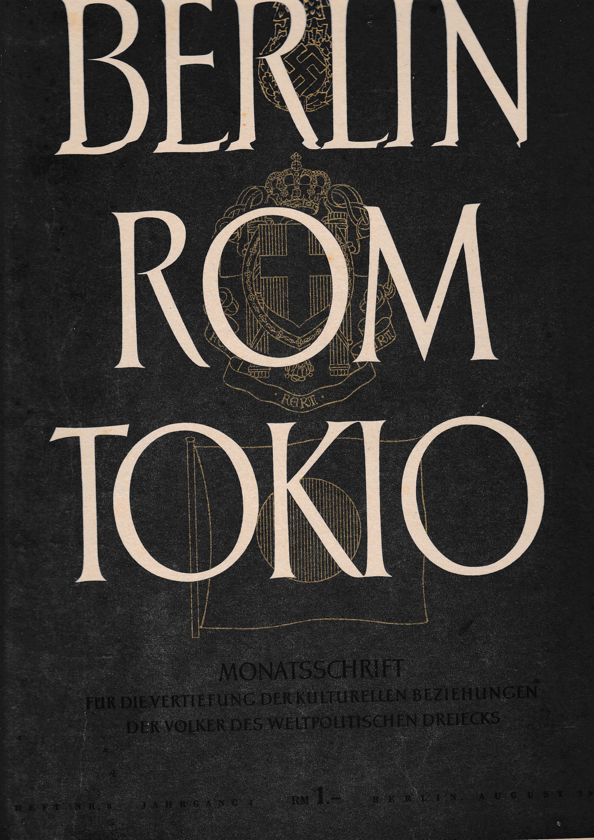 Berlin Rom Tokio. Nr. 8 - jahrgang 4 -  august 1942,  mensile - copertina