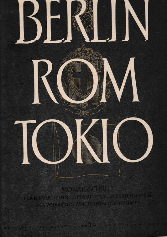 Berlin Rom Tokio. Nr. 8 - jahrgang 4 -  august 1942,  mensile - copertina