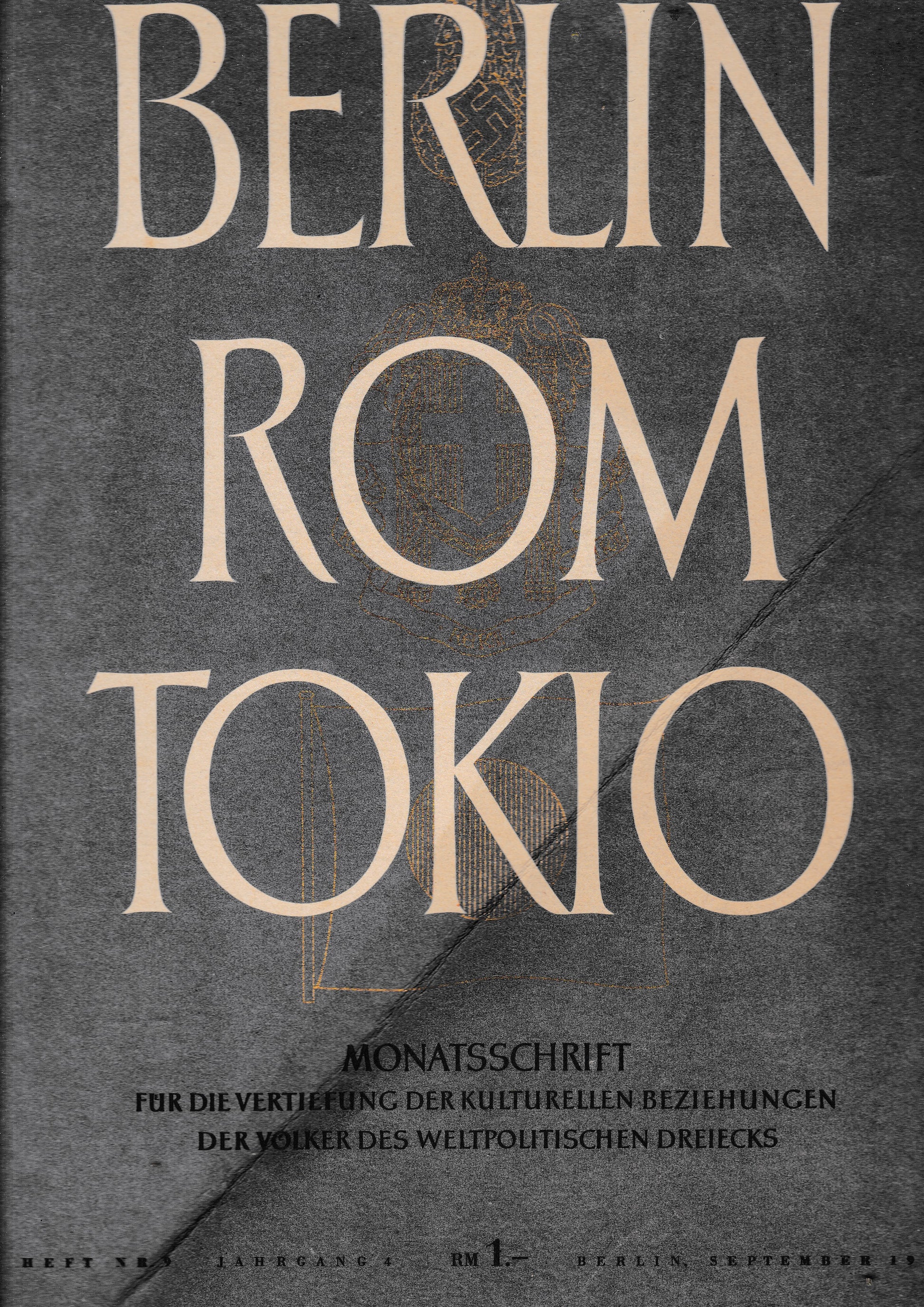 Berlin Rom Tokio. Nr. 9 - jahrgang 4 -  september 1942,  mensile - copertina