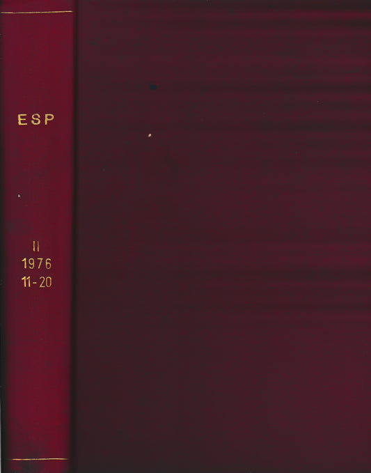 ESP. Parapsicologia e fenomeni dell'insolito. AnnoI I° (10 fascicoli anno 1976 completo) - copertina