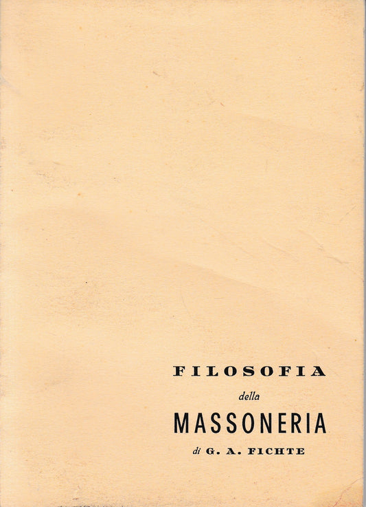 Filosofia della Massoneria - copertina