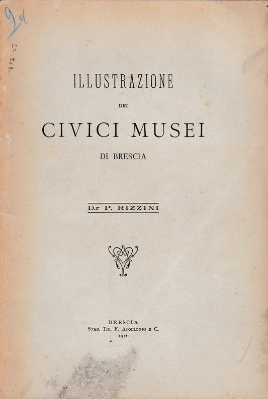 Illustrazioni dei Civici Musei di Brescia. Catalogo di majoliche e nielli - copertina