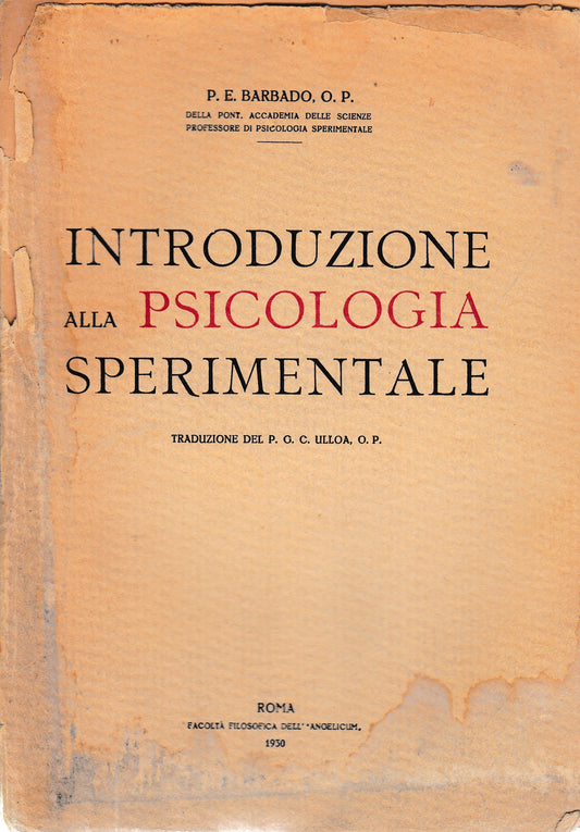 Introduzione alla psicologia sperimentale - copertina