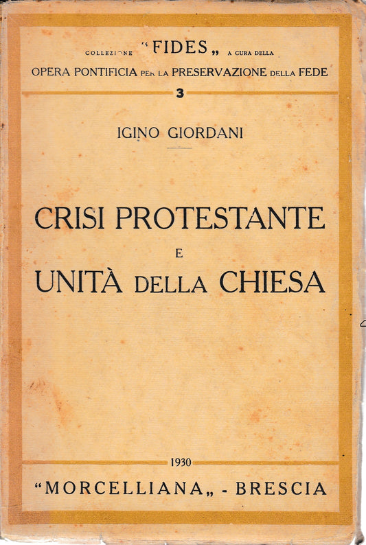Crisi protestante e unità della Chiesa - copertina
