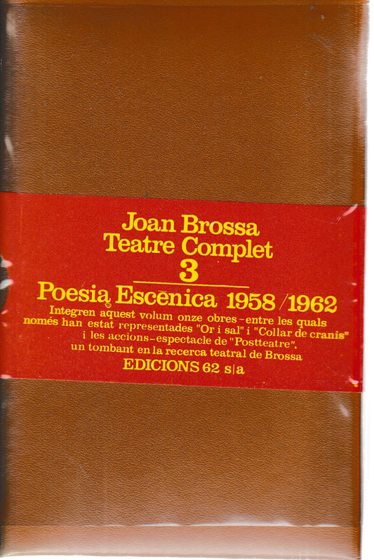 Teatre complet III. Poesia escènica 1958-1962 - copertina