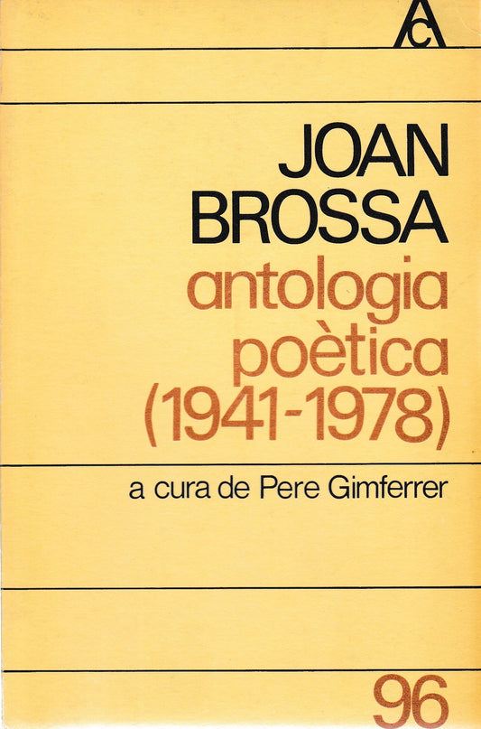 Antologia poètica (1941-1978) - copertina