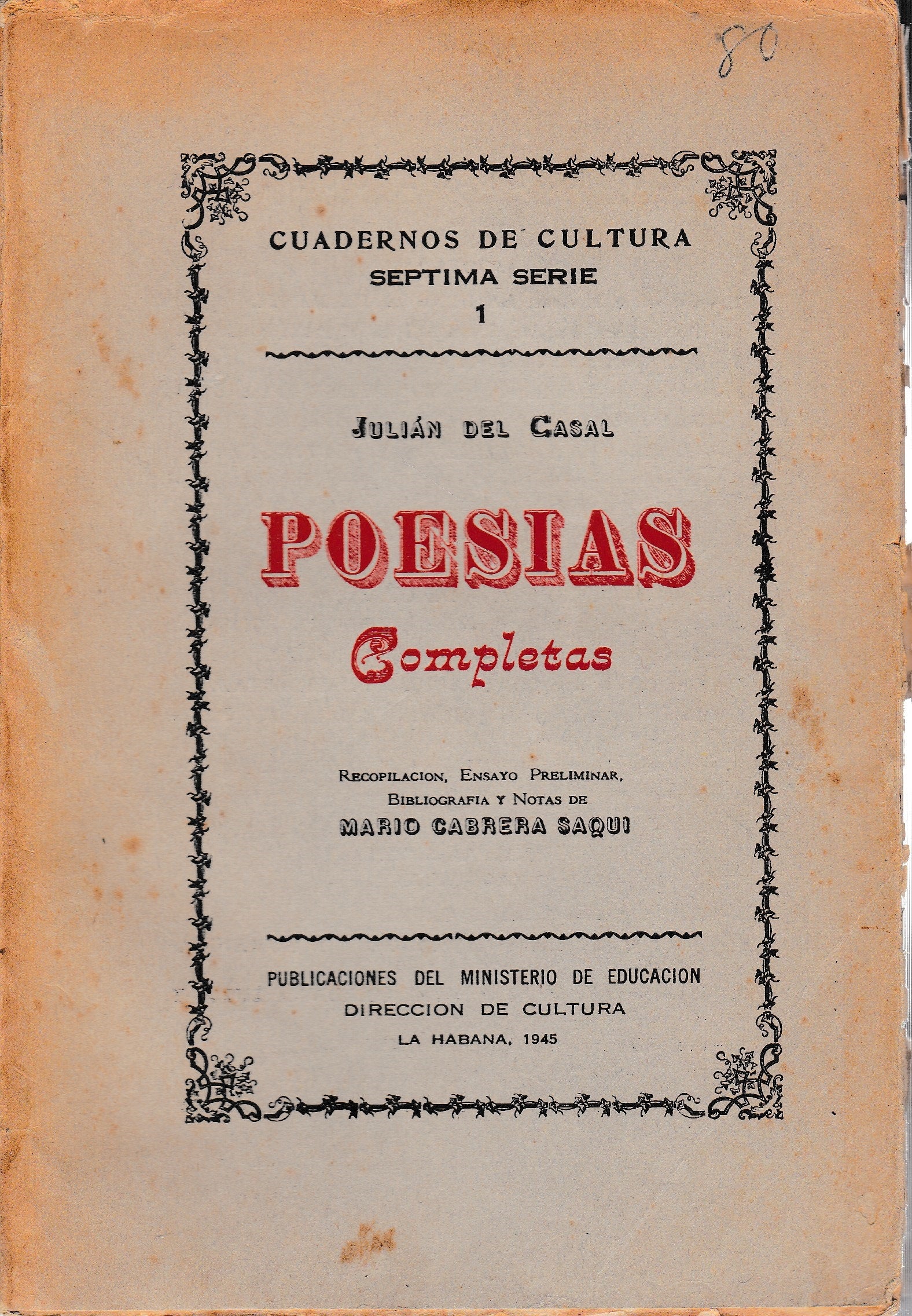 Poesias Completas - copertina
