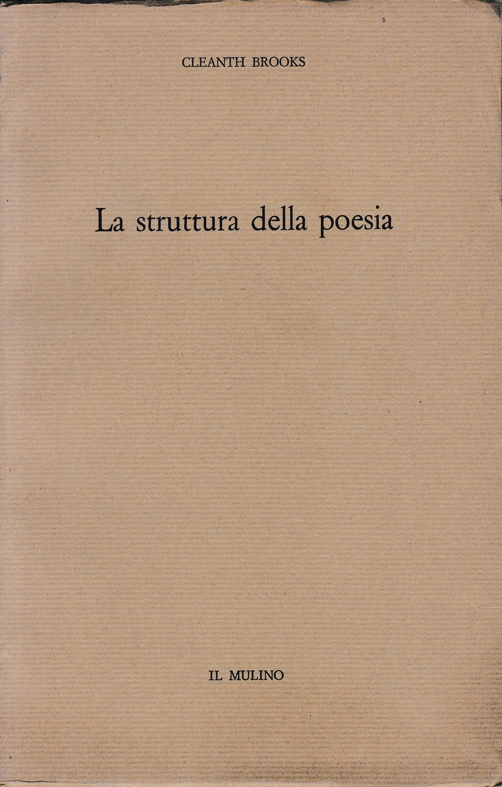 La struttura della poesia - copertina