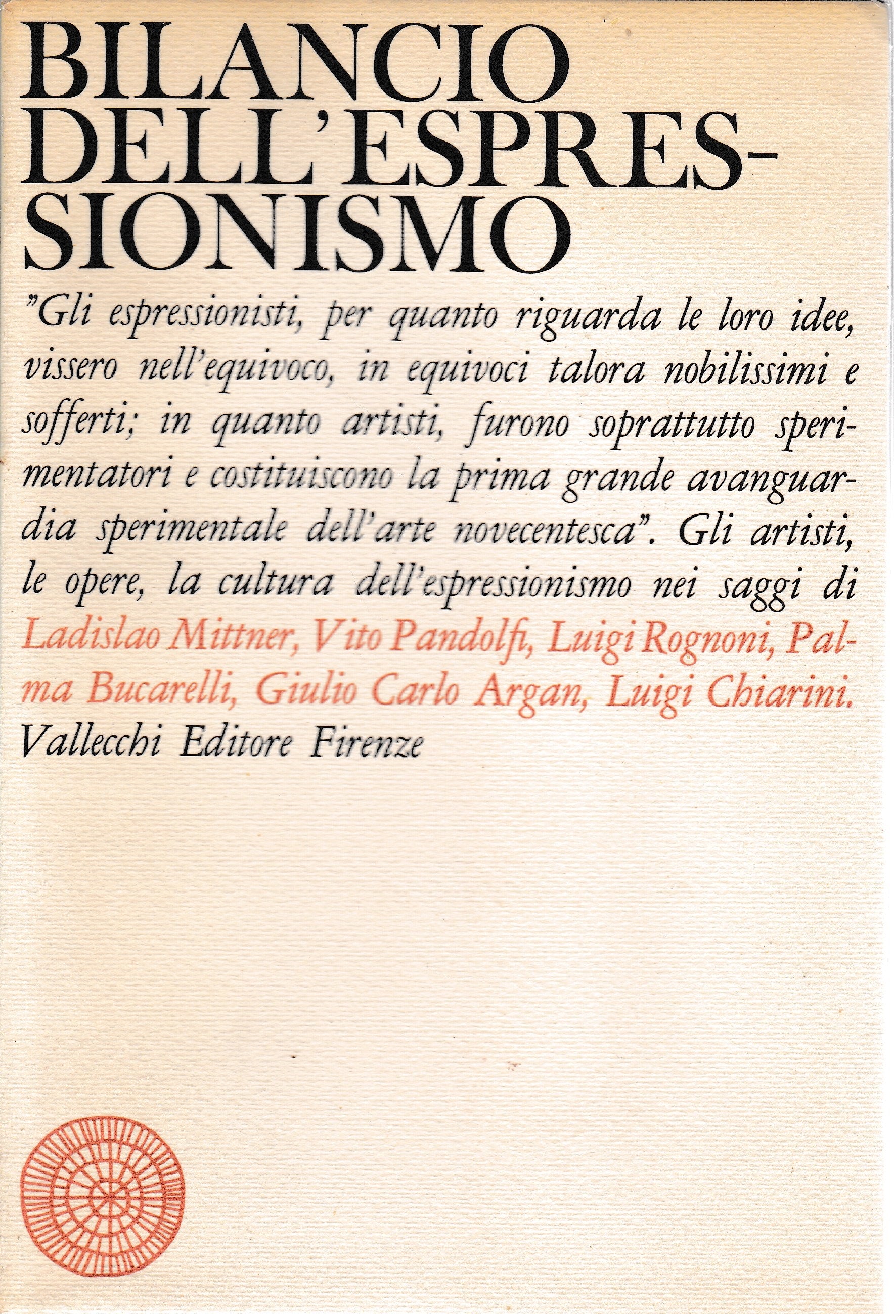 Bilancio dell'espressionismo - copertina