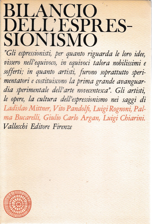 Bilancio dell'espressionismo - copertina