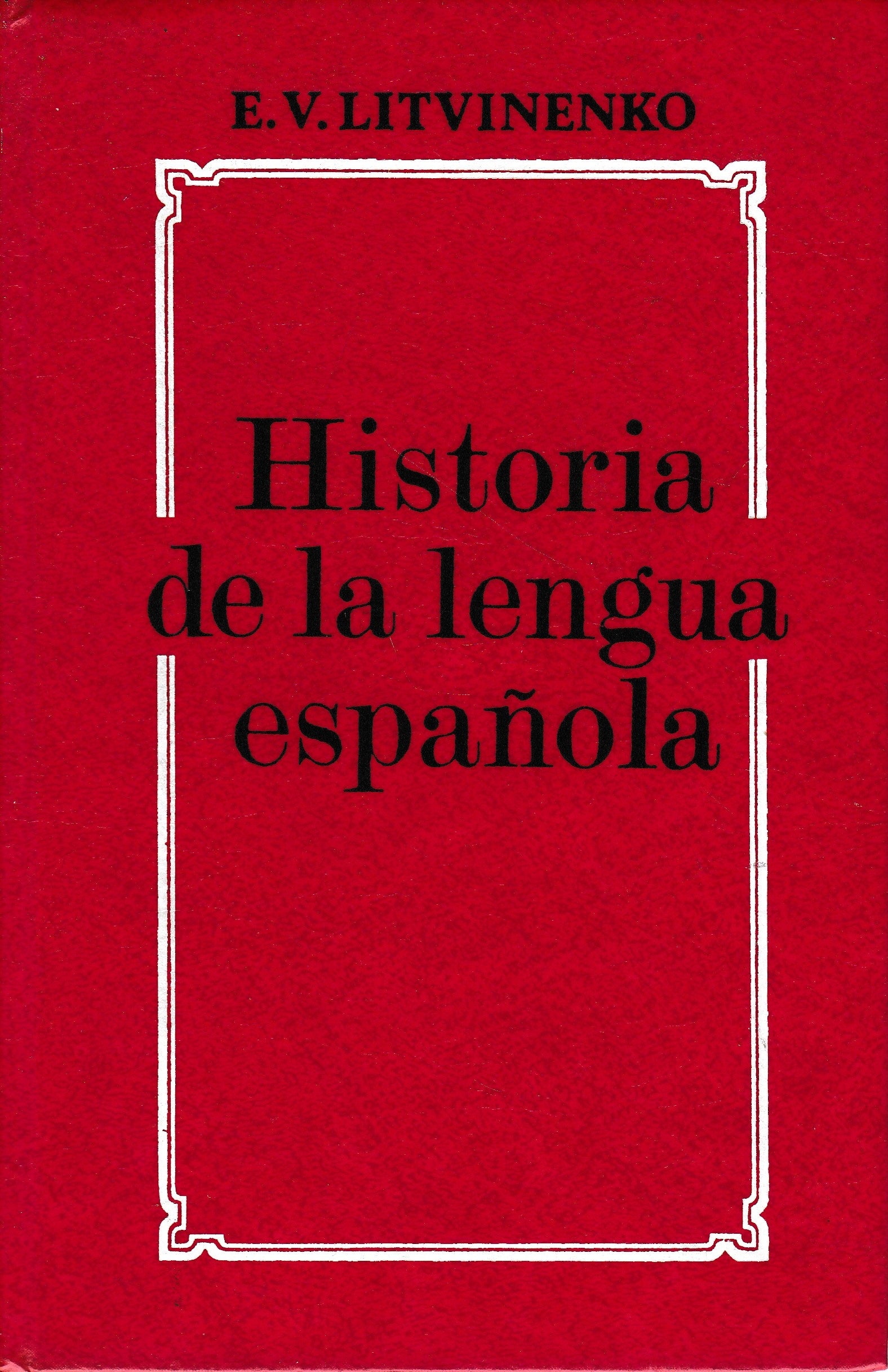 Historia della lengua espanola - copertina
