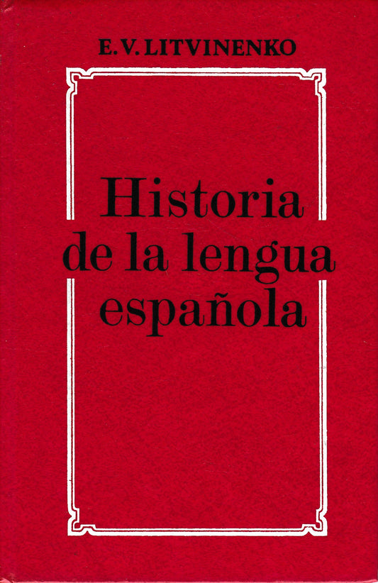 Historia della lengua espanola - copertina