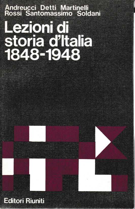 Lezioni di storia d'Italia 1848-1948 - copertina