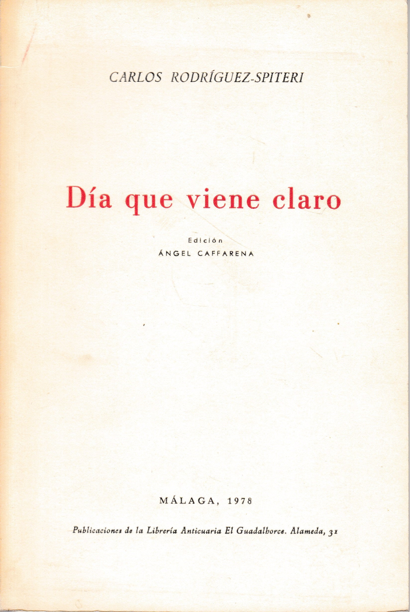 Dìa que viene claro - copertina