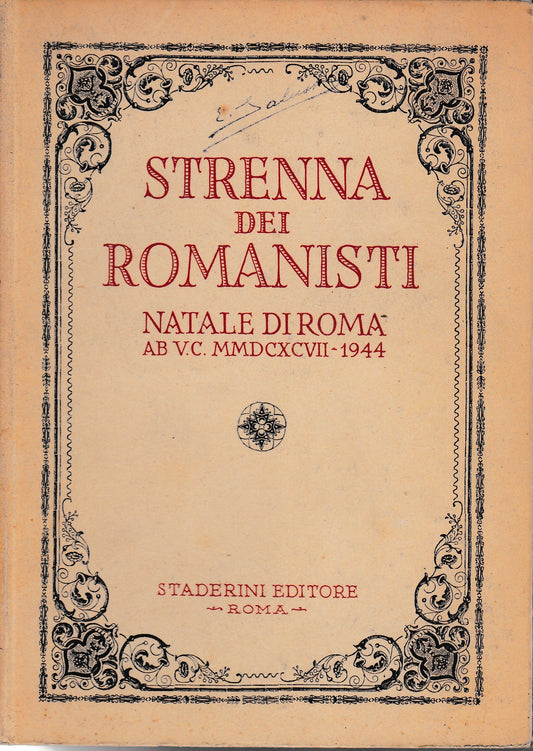 Strenna dei Romanisti. Natale di Roma 1944 - copertina