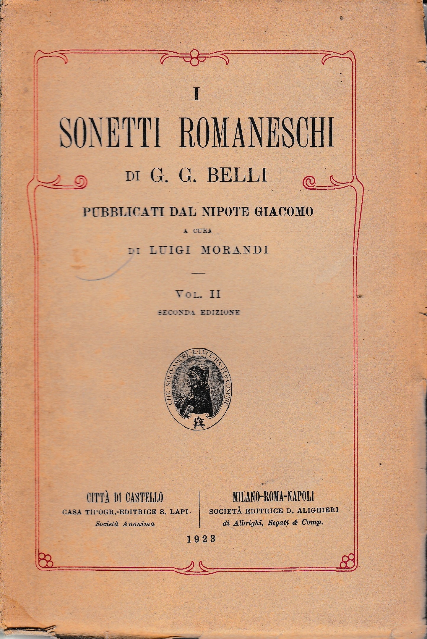 I sonetti Romaneschi, vol. II° - copertina