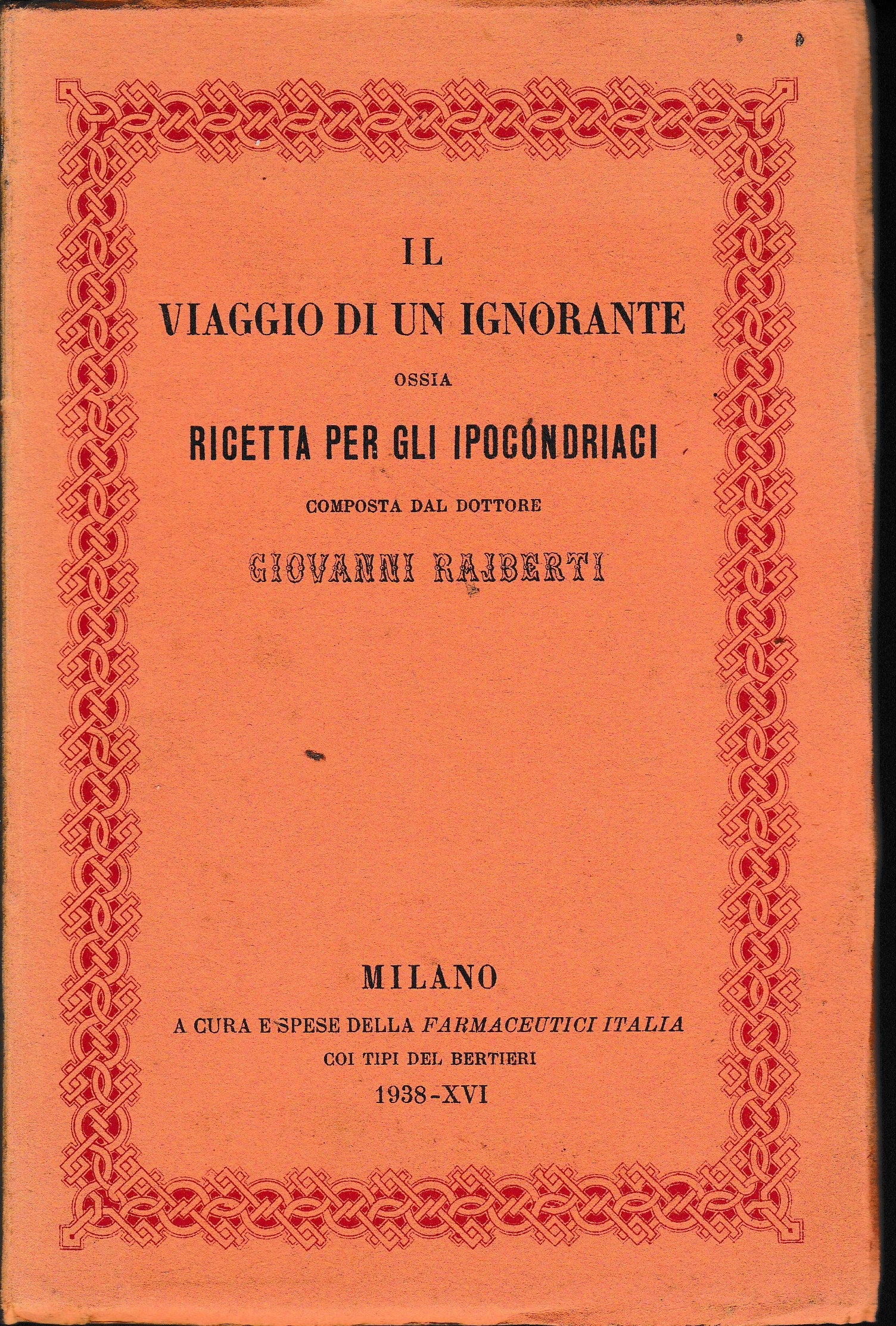 Il viaggio di un ignorante - copertina