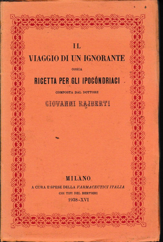 Il viaggio di un ignorante - copertina