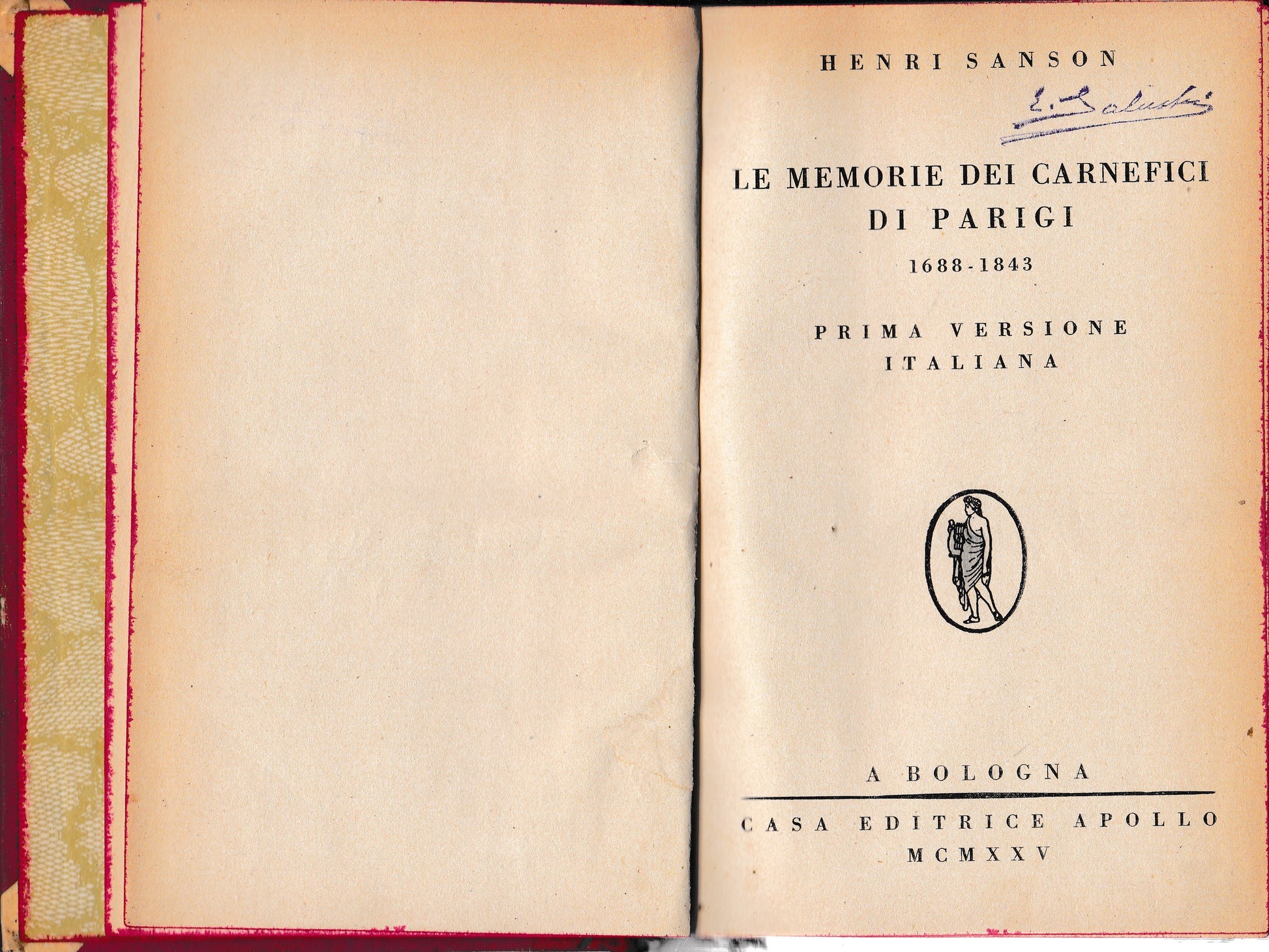Le memorie dei carnefici di Parigi 1688-1843 - copertina