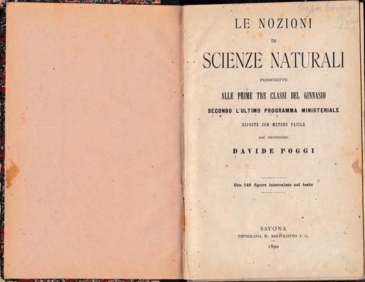 Le nozioni di Scienze Naturali - copertina
