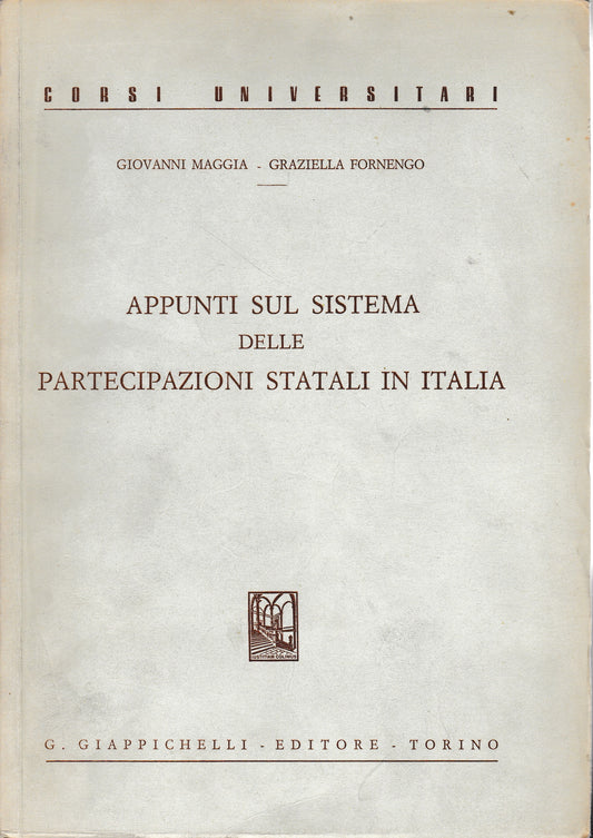 Appunti sul sistema delle patecipazioni statali in Italia - copertina