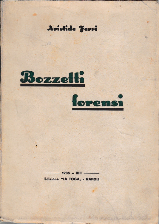 Bozzetti forensi - copertina