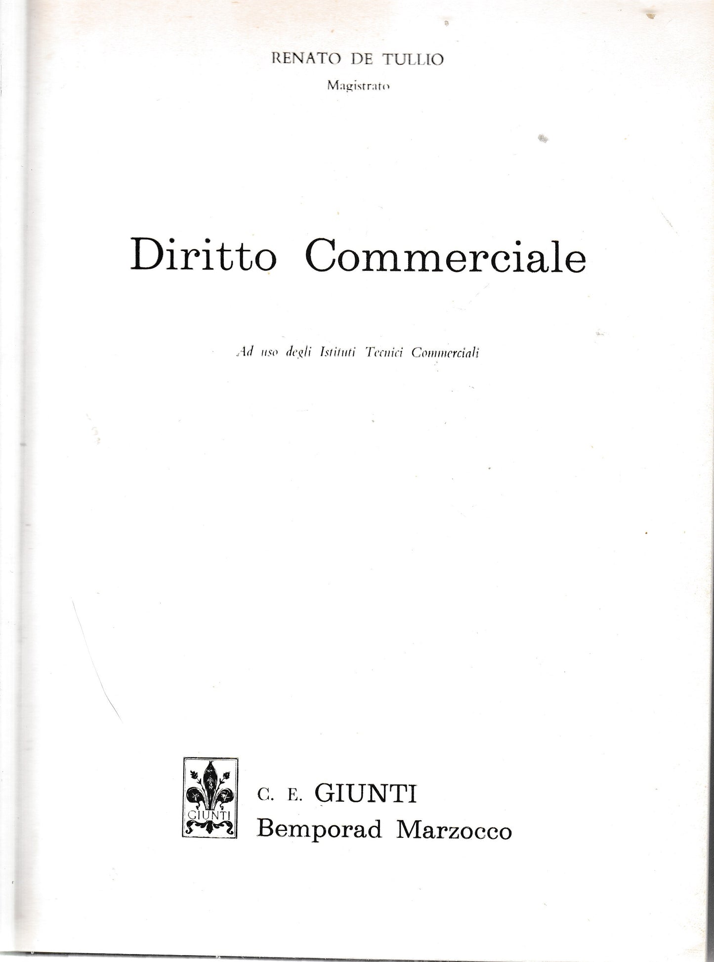 Diritto commerciale - copertina